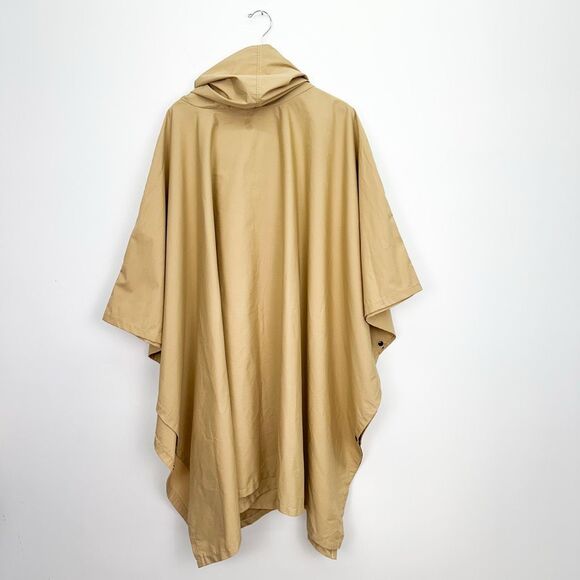 Orvis Vintage 1960s Unisex Hand Painted Mallard Duck Tan Fly Fishing Poncho Snap - Picture 2 of 11